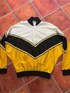 Vintage Russell Athletic 1980s/90s Chevron Quarter-Zip Warmup Jacket